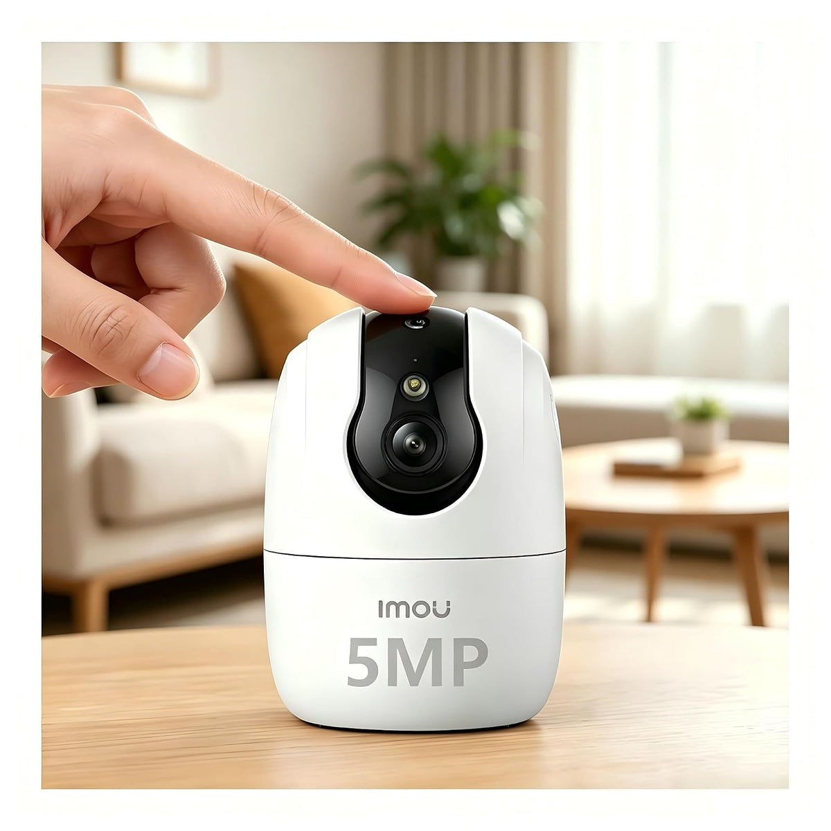 Imou Ranger Pro Cámara de Seguridad WiFi 6 Interior 5MP con Visión Nocturna Full Color, Detección de Personas y Mascotas, Seguimiento Inteligente y Audio Bidireccional