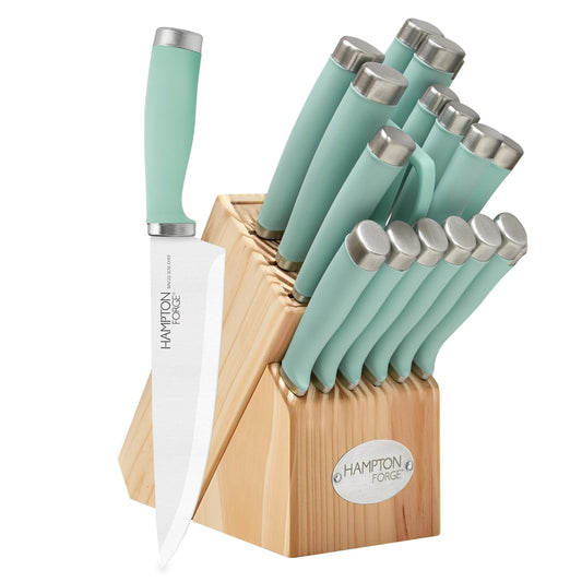 Hampton Forge EpicurePistacho - Juego de bloques de 17 piezas, pistacho