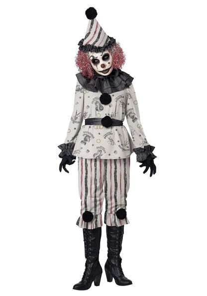 Adult Creeper Clown Costume Small - Chica - White