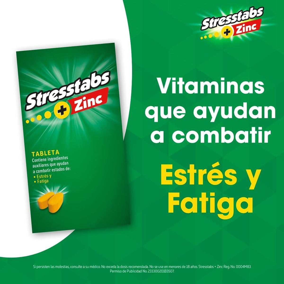 Stresstabs 600 Multivitaminico con Zinc y Vitamina C, Frasco con 30 tabletas