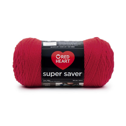 Red Heart Estambre Acrílico Peso Medio Categoría 4 - Hot Red - Sólido