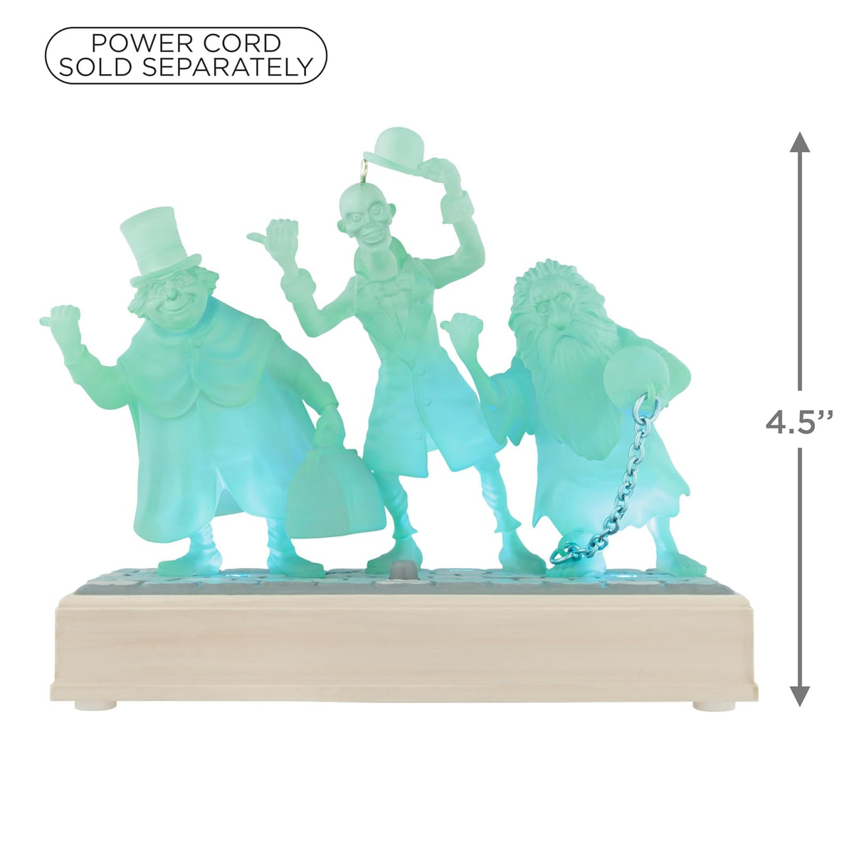Hallmark - Adorno navideño de Recuerdo 2025, colección Disney The Haunted Mansion The Hitchhiking Ghosts con luz y Sonido, Regalos para fanáticos de Disney