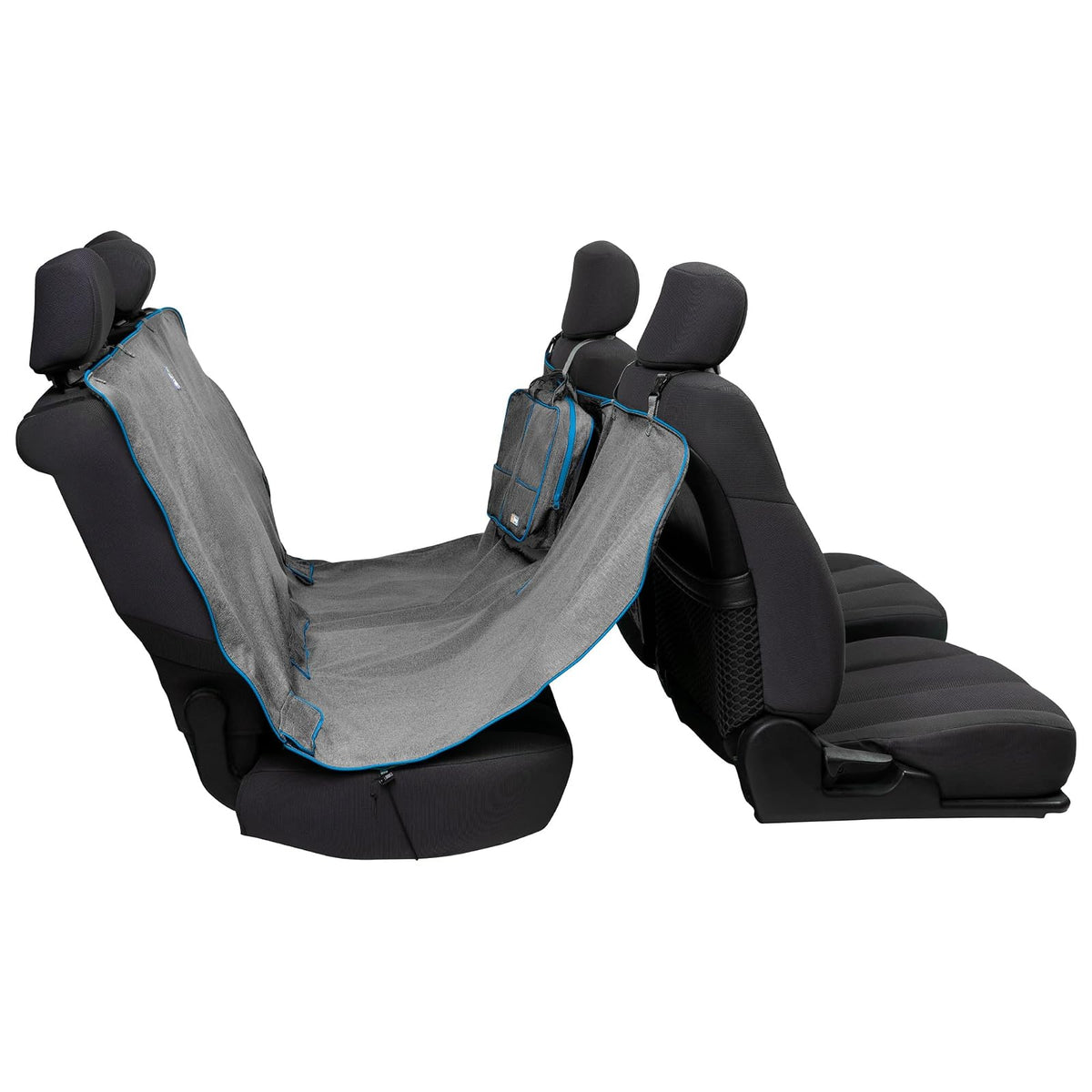 Kurgo Funda de Asiento para Automóvil Estilo Hamaca para Perro - Seat Coverage - 55" Wide - Heather Charcoal Grey