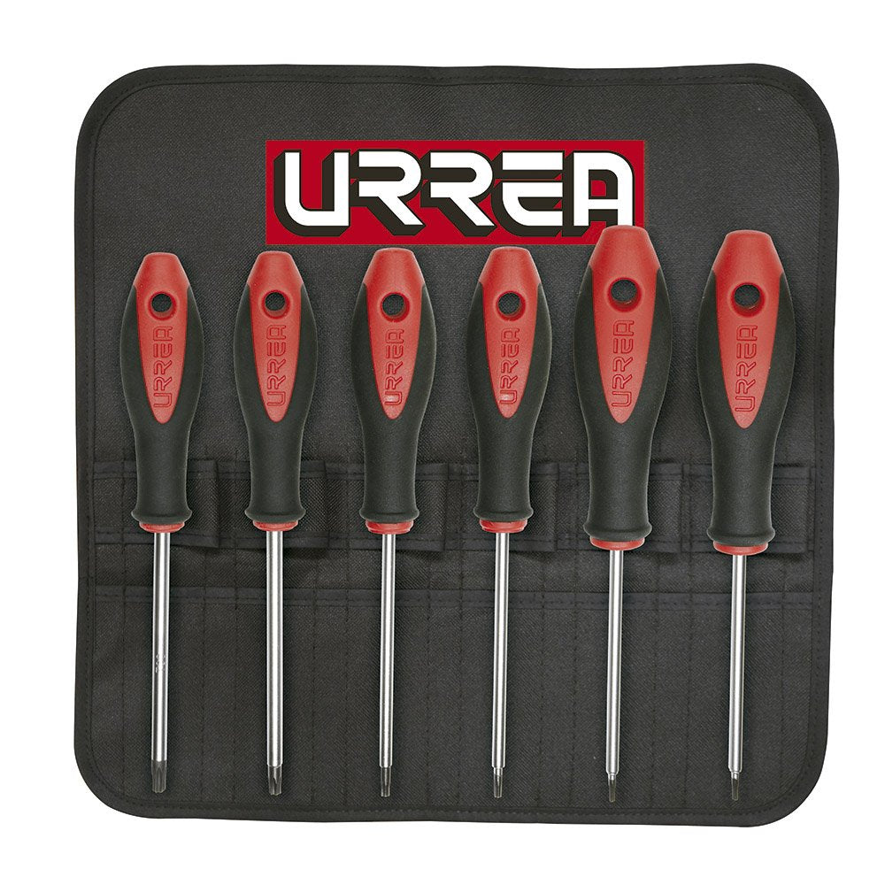 Urrea Juego de Destornilladores Bimaterial Punta Phillips, 6 Piezas - 6 piezas- 83W