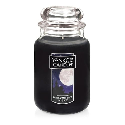 Yankee Candle - Vela aromática en Vaso (2 mechas, tamaño grande), Candelas, Negro, Large Jar, 1