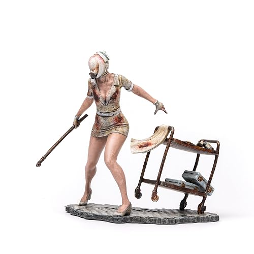 Numskull Silent Hill Figura de Enfermera de Cabeza de Burbuja de 9 Pulgadas, Estatua de réplica Coleccionable – Producto Oficial Silent Hill – Edición Limitada Exclusiva