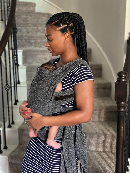 Chicco ComfyFit Evolution Boppy - Mochila portabebés Ergonómica para Recién Nacidos y Niños de hasta 15 kg, Cómoda y Fácil de Usar, Ajustable, Soporte para Cabeza y Cuello, Azul. Tipo Fular