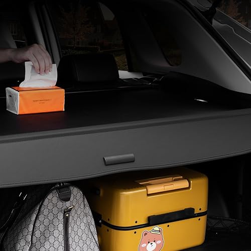 VEVOR Funda de Carga Retráctil Impermeable Mejorada de Maletero, Protección de Seguridad para Honda CRV 2023-2025 5 Plazas Resistente a los Rayos UV con Aleación Aluminio, PVC, Textura de Cuero