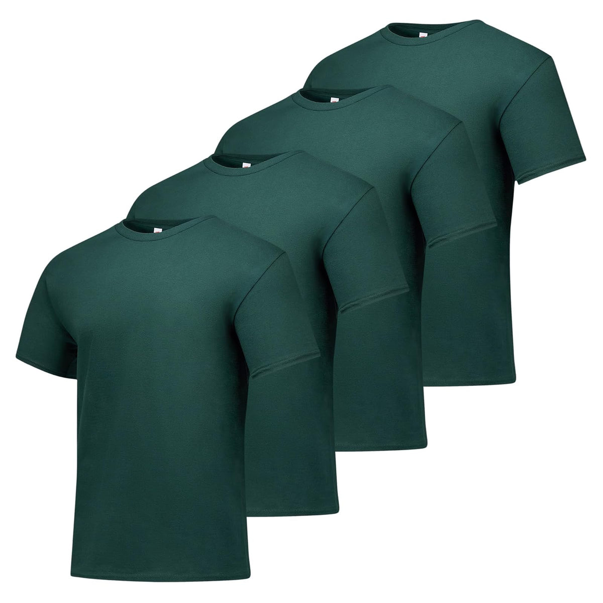 Hanes ComfortSoft Playera de Manga Corta para Hombre, Paquete de 4 - Bosque Profundo - Paquete de 4 - G