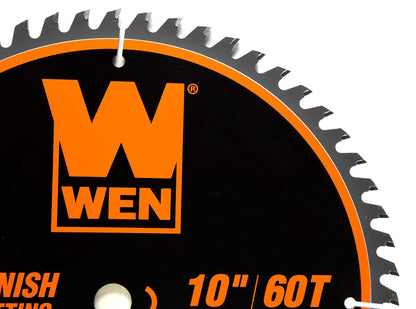 WEN BL1032-2 - Juego de hojas de sierra profesional para carpintería de 32 dientes y 60 dientes con punta de carburo de 10 pulgadas, paquete de dos