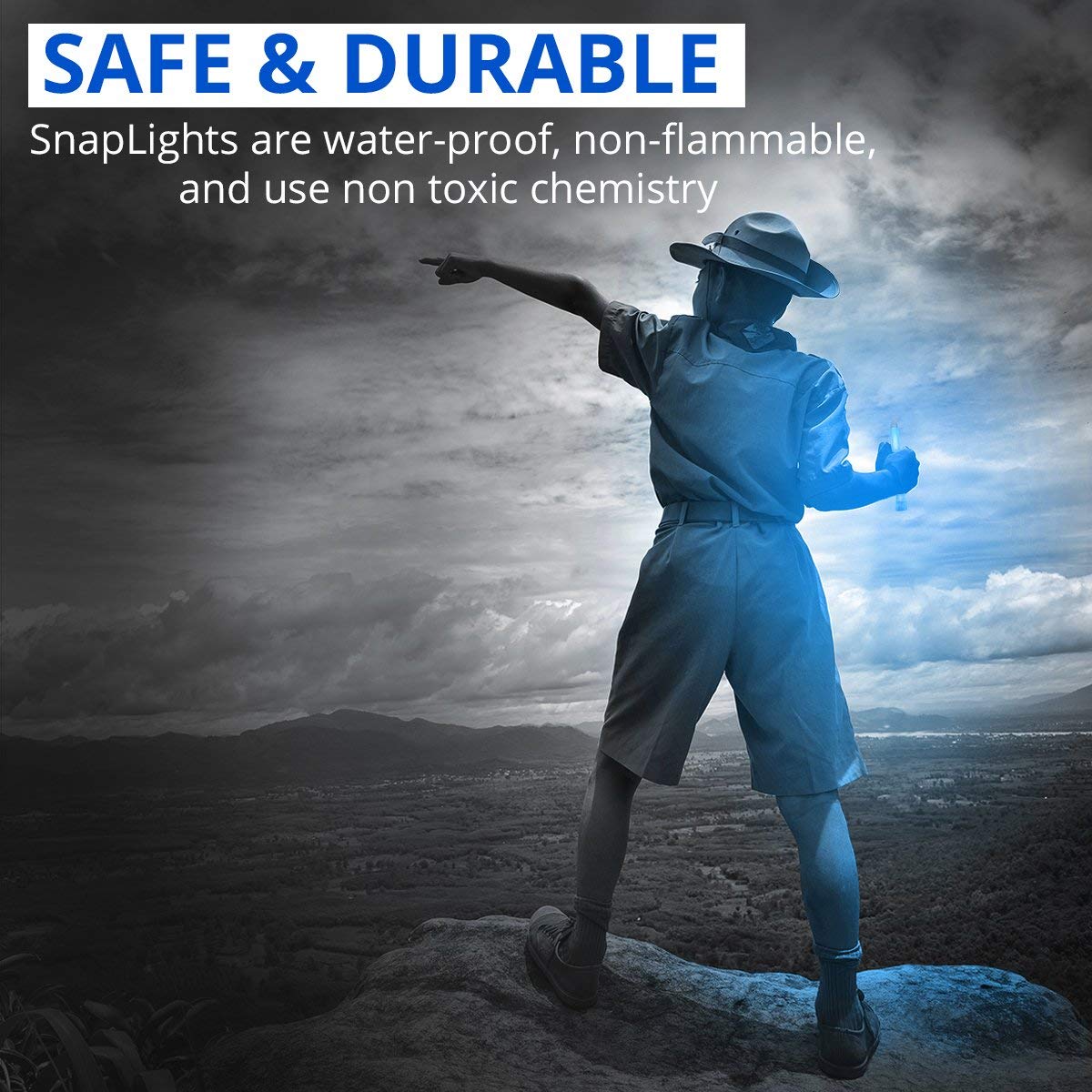 Cyalume SnapLight Industrial Grade Chemical Light Sticks | Azul, 6 pulgadas, 8 horas, paquete de 10
