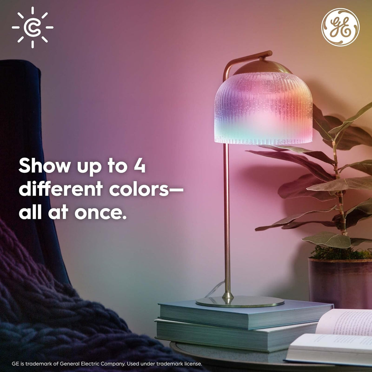 Cync GE Dynamic Effects - foco LED inteligente A19, luz WiFi inteligente que cambia de color, compatible con Alexa y Google Home (paquete de 2)