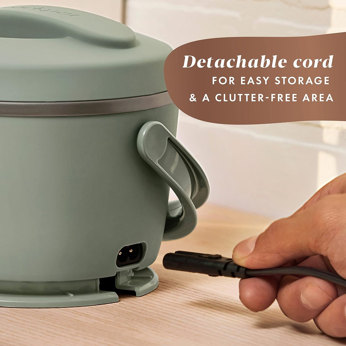 Crock-Pot - Fiambrera eléctrica portátil de 20 onzas, calentador de alimentos, color verde luna, ideal para viajes sobre la marcha, mantiene la comida última intervensión de derrames caliente y