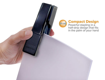 BOSTITCH B400-BLACK Executive Compact Stapler,Half-Strip,Black