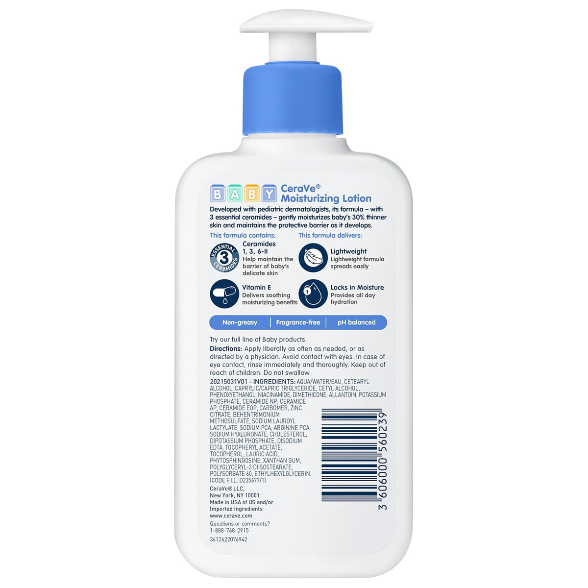 CeraVe Baby Lotion, 8 Ounce