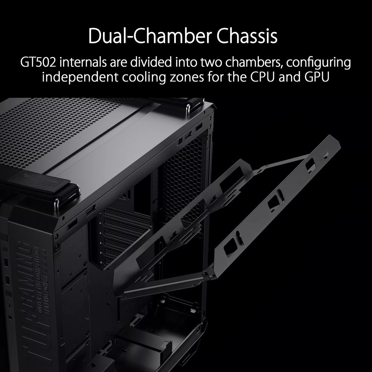 ASUS TUF Gaming GT502 ATX - Carcasa para computadora con Panel Frontal RGB botón, USB 3.2 Tipo C y 2 Puertos USB 3.0