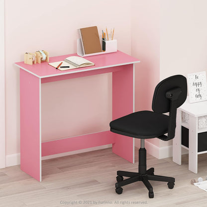 Furinno Mesa de Estudio Simplista, Rosa, 39.4 cm x 80 cm x 75.4 cm