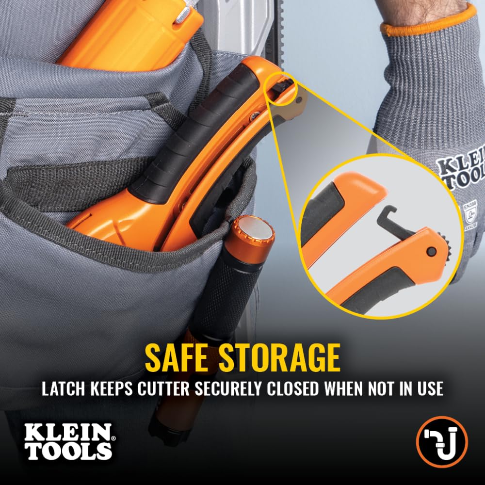Klein Tools 50063 Cortatubos de PVC con carraca, corta 1-1/4 pulgadas de diámetro interior PVC, CPVC, tubos PEX, operación con una sola mano, cuchillas reemplazables