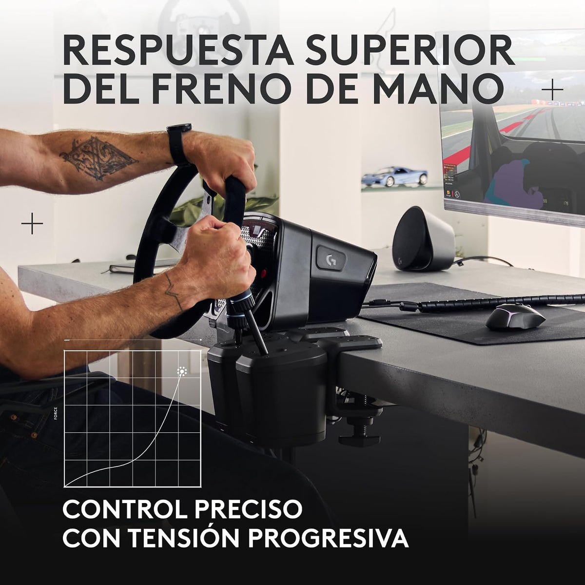 Logitech G RS Shifter and Handbrake Palanca de cambios y freno de mano para volantes series G y PRO - Windows