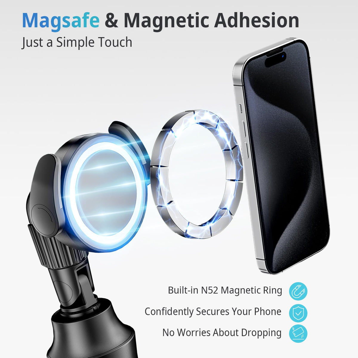 UBeesize - Trípode magnético para Selfie de 68 Pulgadas con Control Remoto inalámbrico, Soporte Extensible, Compatible con MagSafe, para iPhone 15, 14, 13, 12 Series y teléfonos Android