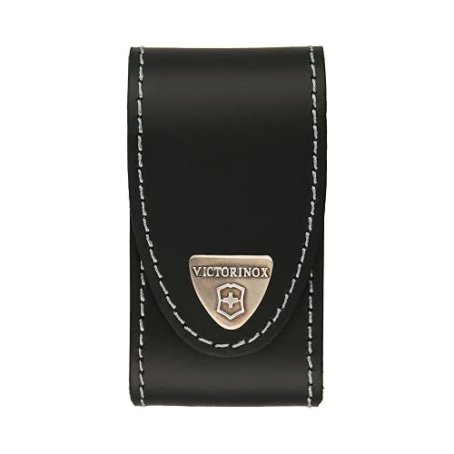 Victorinox Funda de Piel, 95 mm, Negra