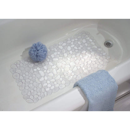 InterDesign Pebblz Bath Mat, Clear