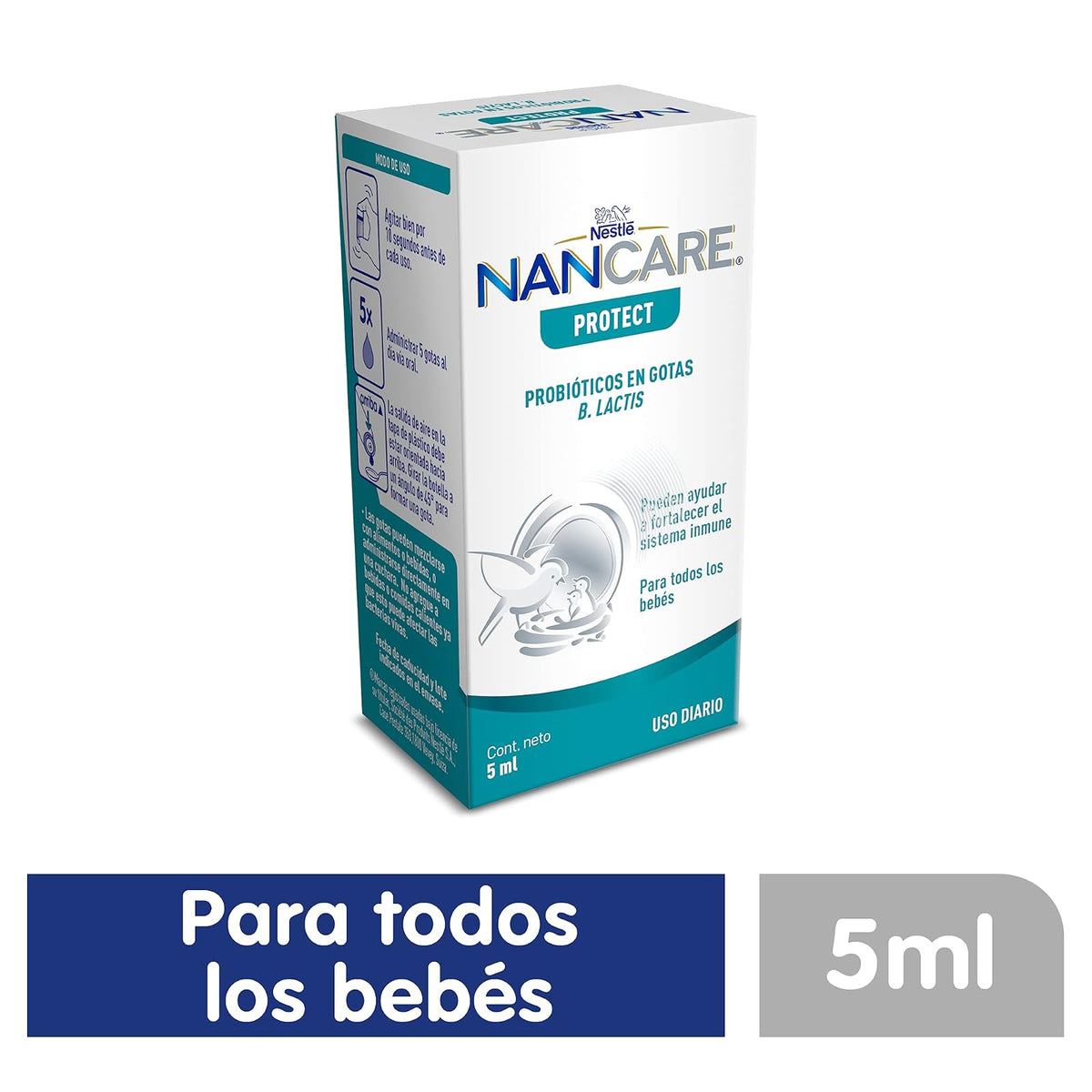 NAN, Probióticos NAN CARE Protect, gotas, a partir del nacimiento, frasco con 5ml, 5 mililitros