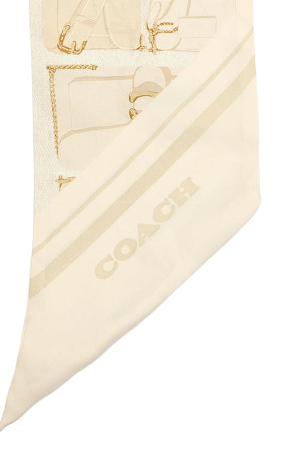 COACH Tabby Printed Skinny Bufanda ajustada Mujer