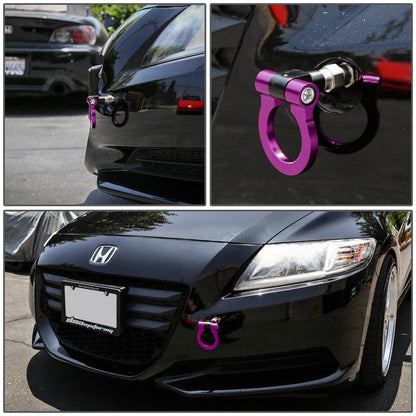 DNA MOTORING Kit de Anillo de Gancho para Remolque JDM Aluminio, Púrpura, M18 x 2.5, THK-JDM-PP