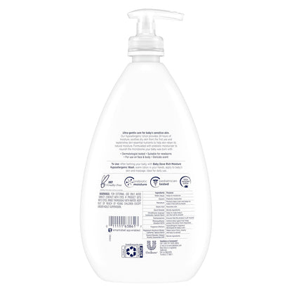 Loción Baby Dove, rica humedad, rica hidratación, 591,47ml
