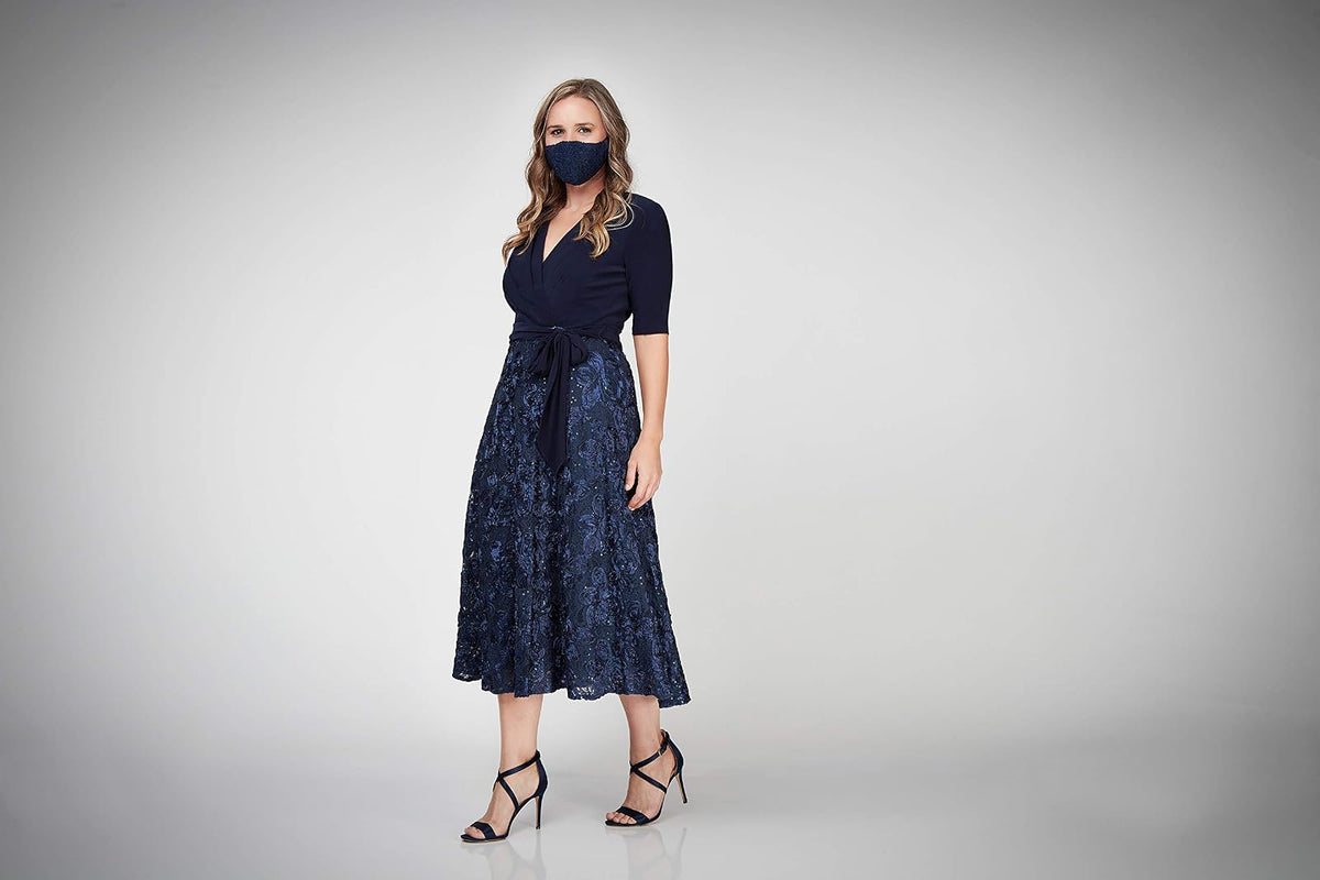 Alex Evenings - Vestido Corto de cóctel Bordado para Mujer, invitada de Boda (Tallas pequeñas y Normales)
