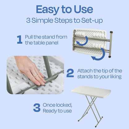 Folding Table, Foldable Table and TV Tray by Everyday Home, 30 x 20 x 28 (Great for Laptops)