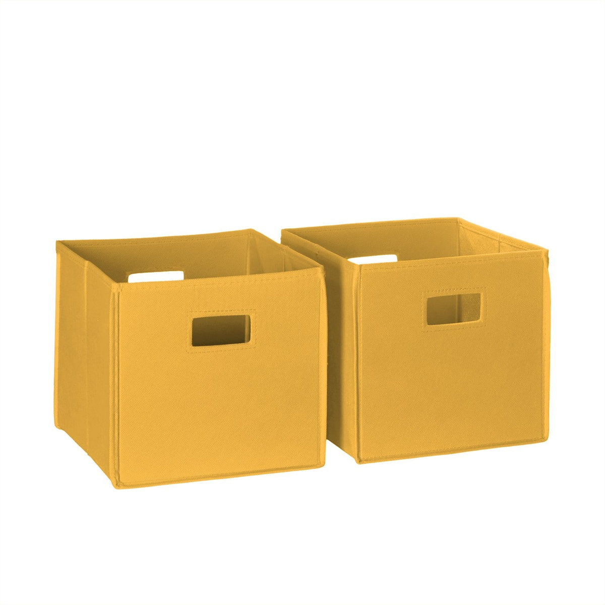 RiverRidge Kids 02-061 2-Pc Folding Storage Bin Set, Golden Yellow - Sólido - Amarillo dorado
