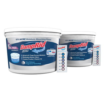 DampRid Cubeta Absorbente de Humedad Alta Capacidad, Lavanda Vainilla, 2 Libras