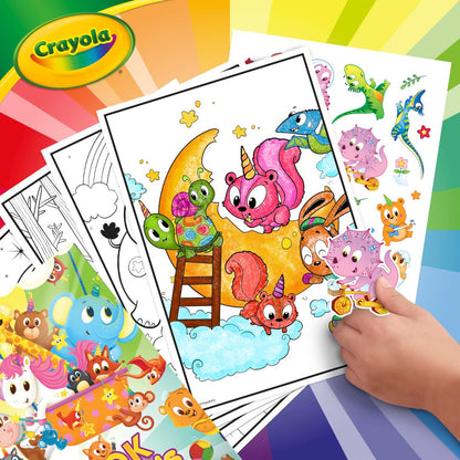 Crayola - Libro grande de amigos de animales, 288 páginas para colorear, regalo para niños, edad 3, 4, 5, 6 años