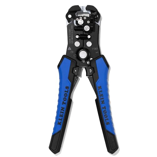 Klein Tools 11061 Pinza Pelacables/Cortacables de ajuste automático para cable sólido de 10-20 AWG y cable trenzado de 12-22 AWG