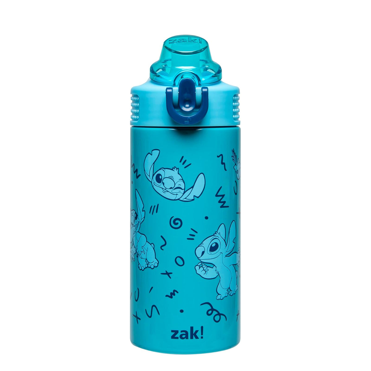 Zak Designs Botella de Agua Infantil de Acero Inoxidable 14 oz - 0.4 Litros - Stitch