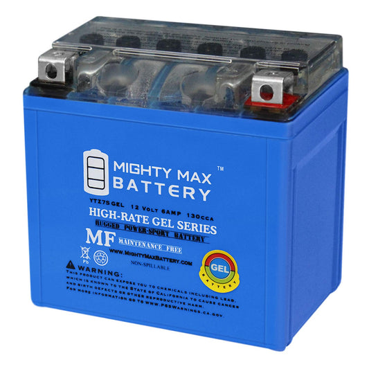 Mighty MAX Battery YTZ7S - Batería de Gel (12 V, 6 Ah, 130 CCA)