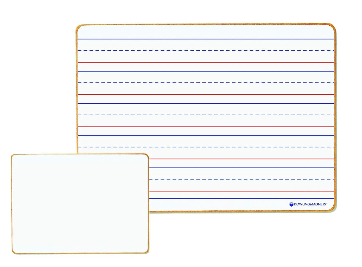 735206 Magnetic Dry Erase Boards - Double-Sided Ruled/Blank (Pack of 5)