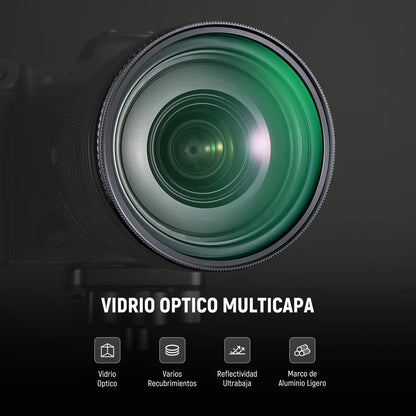 NEEWER 2 en 1 CPL + Difusión Negra 1/4 para Filtro de Efecto Cinematográfico de Niebla, Reducción de Deslumbramiento con Polarización Circular Efecto Cinematográfico Ensueño para Lente Cámara, 58mm