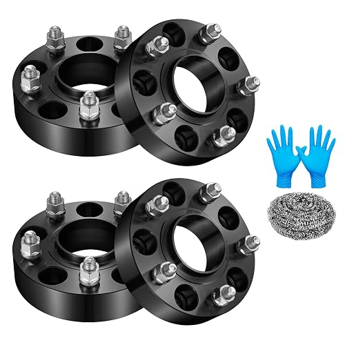 BDFHYK - Espaciadores de Rueda de 5 x 127 mm, espaciadores de 1.5 Pulgadas | Hubcentric 5 separadores de lengüetas, 1/2-20 pernos, orificio de cubeta de 71.5 mm, compatible con Wrangler JK Grand