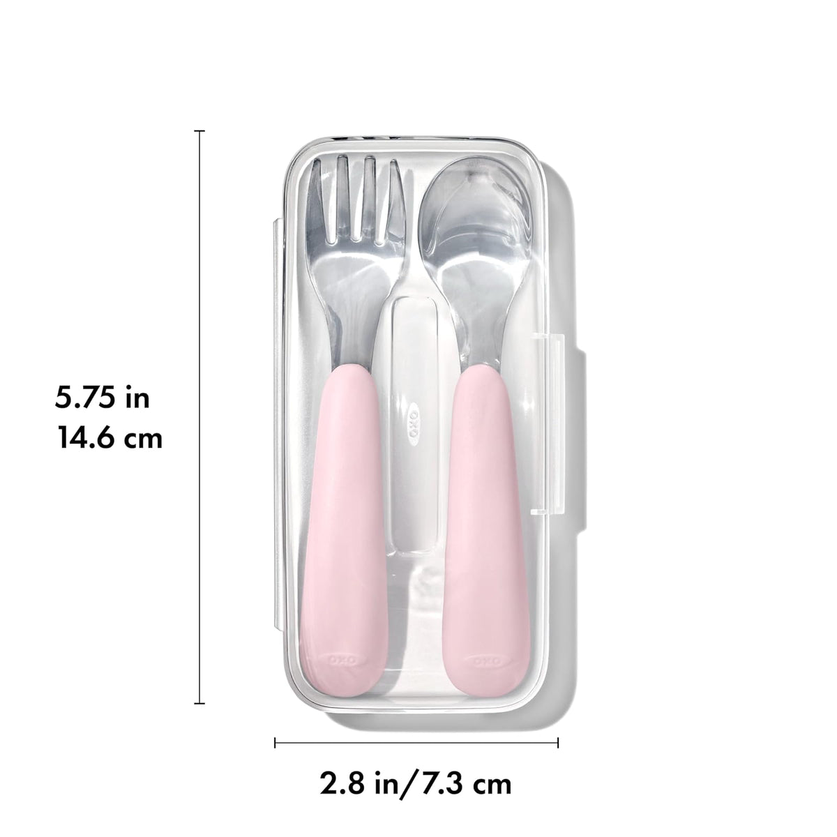 OXO Tot On-The-Go Juego de tenedor y cuchara - Flor