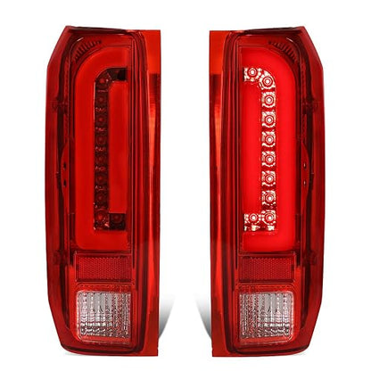 DNA Motoring TL-F15094-LED-3D-CH-RD Conjunto Luz Trasera LED 3D Lado Conductor/Pasajero Rojo para Ford F150 90-96 F250 90-97 F350 90-97 Bronco 90-96