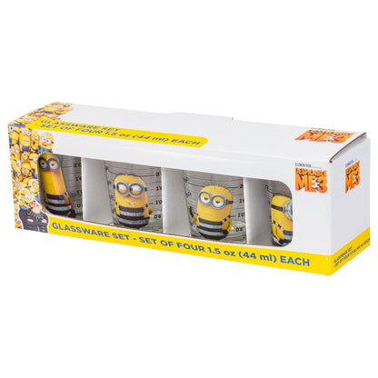 Minion de Mi villano favorito, foto de identificación policial, minis, vaso para tragos, Multicolor, 29.57ml, 1