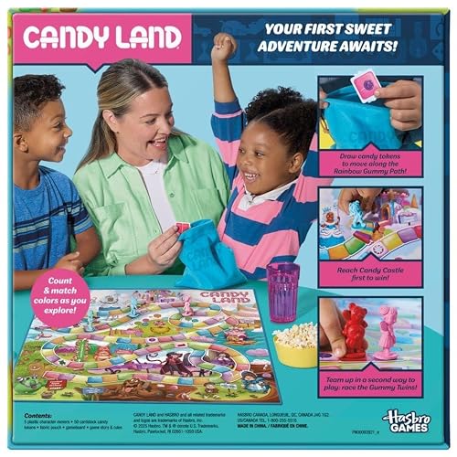 Hasbro Games Candy Land - Juego de Mesa para 2 a 4 Jugadores a Partir de 3 años