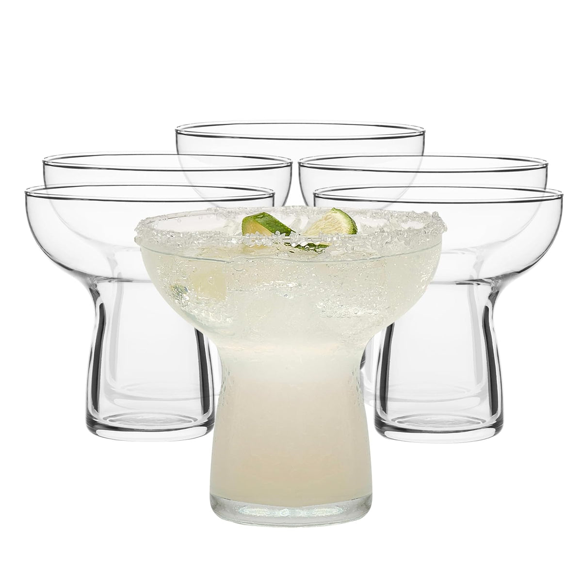 Libbey Juego de 6 Copas Margarita de vidrio Stemless de 303 ml
