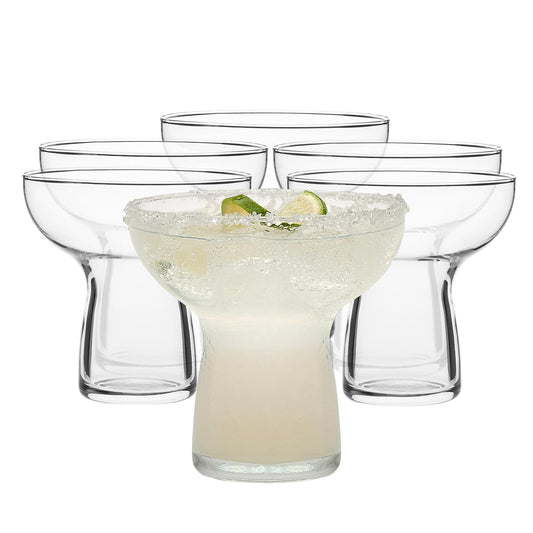 Libbey Juego de 6 Copas Margarita de vidrio Stemless de 303 ml