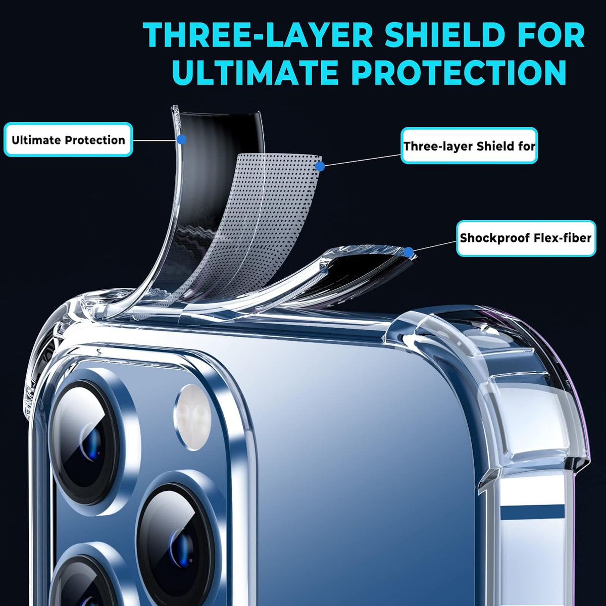 ORIbox Funda Compatible con iPhone 12 Pro, Compatible con iPhone 12, con 4 Esquinas de protección a Prueba de Golpes
