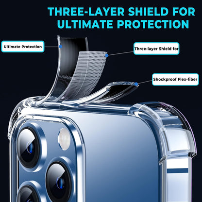 ORIbox Funda para iPhone 13 Pro MAX, con protección de 4 Esquinas a Prueba de Golpes, Transparente, Funda para iPhone 13 Pro MAX