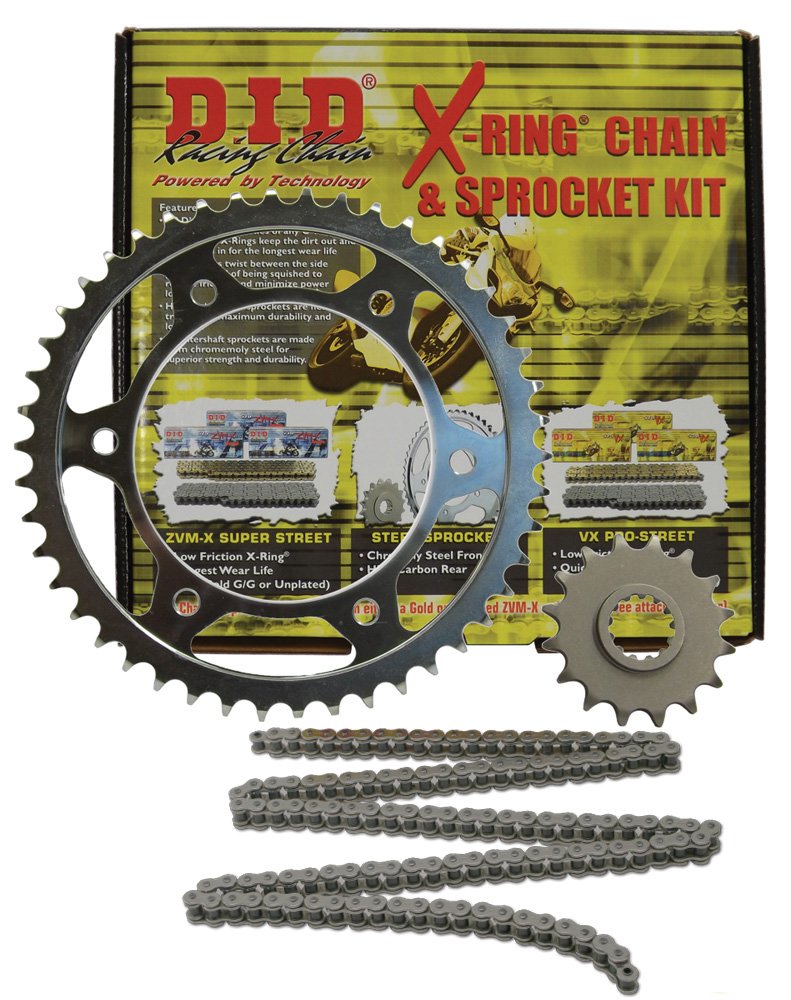 DID Kit de Cadena y Piñón 525VX, 15/47T, Negro, DKS-005